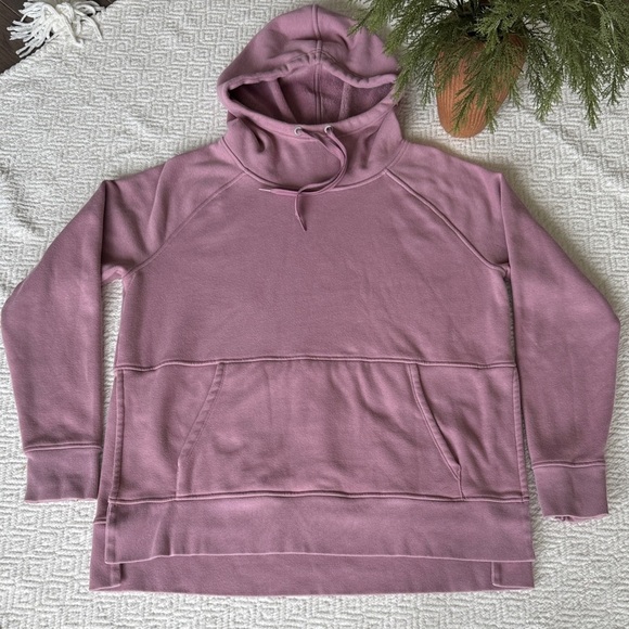 ATHLETA COZY KARMA LONGER HOODIE Sugarplum Mauve Size L - Picture 3 of 12